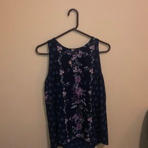 Floral high neck blouse